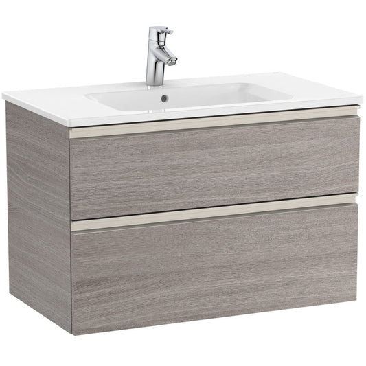 Set mobilier baie (masca si lavoar) The Gap 80x46xH54 cm, stejar inchis (city oak)