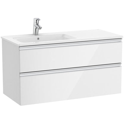 Set mobilier baie (masca si lavoar) The Gap 101x46xH54 cm alb, varianta stanga