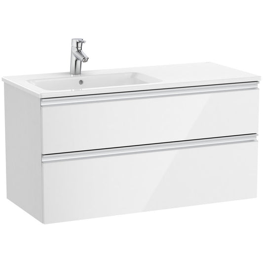 Set mobilier baie (masca si lavoar) The Gap 101x46xH54 cm alb, varianta stanga