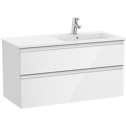 Set mobilier baie (masca si lavoar) The Gap 101x46xH54 cm alb, varianta dreapta