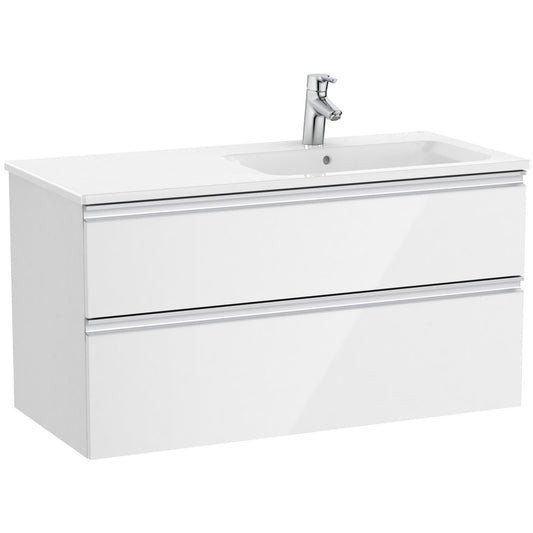 Set mobilier baie (masca si lavoar) The Gap 101x46xH54 cm alb, varianta dreapta