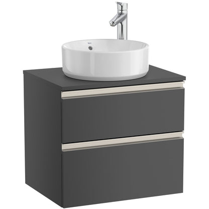 The Gap Masca lavoar baie suspendata cu 2 sertare 60x46xH54 cm, antracit lucios