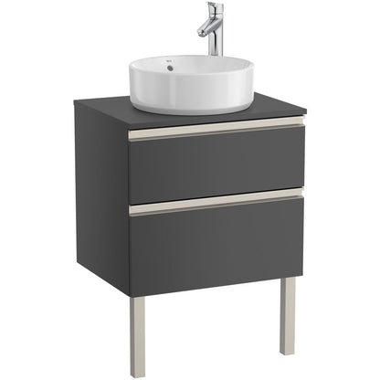 The Gap Masca lavoar baie suspendata cu 2 sertare 60x46xH54 cm, antracit lucios