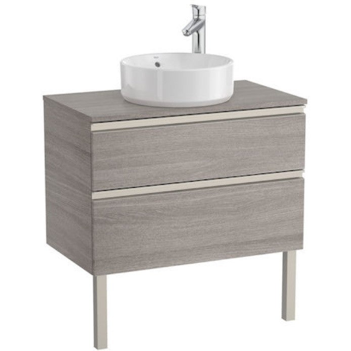 The Gap Masca lavoar baie cu blat si 2 sertare 80x46 cm, maro