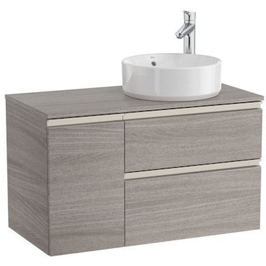 The Gap Masca lavoar baie suspendata cu 2 sertare si o usa, dreapta 90x46xH54 cm, maro