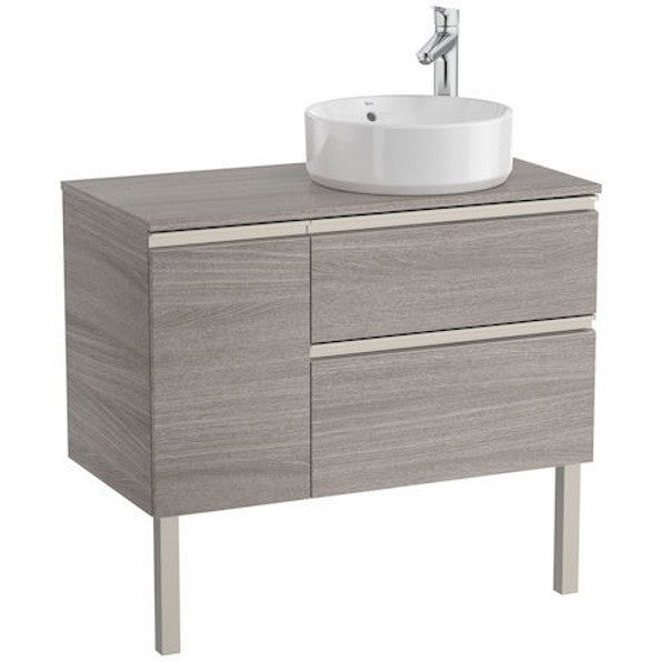 The Gap Masca lavoar baie suspendata cu 2 sertare si o usa, dreapta 90x46xH54 cm, maro