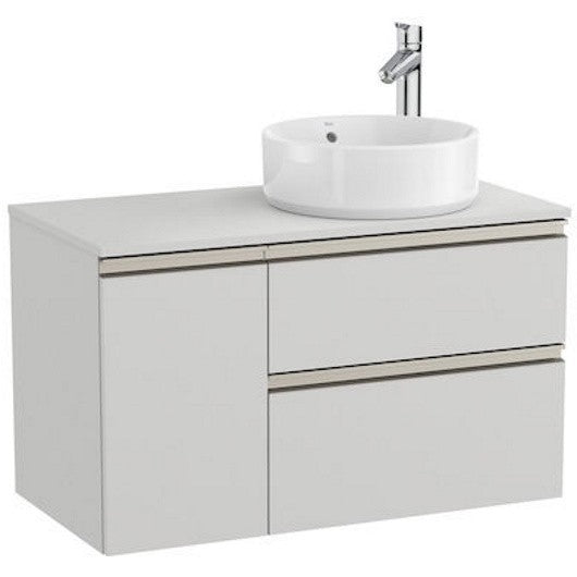 The Gap Masca lavoar baie suspendata cu 2 sertare si o usa, dreapta 90x46xH54 cm, gri mat