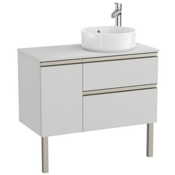 The Gap Masca lavoar baie suspendata cu 2 sertare si o usa, dreapta 90x46xH54 cm, gri mat