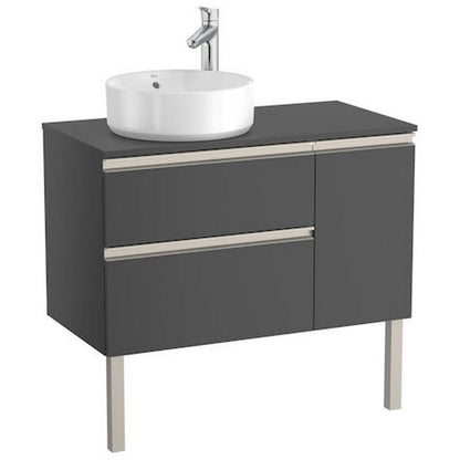 The Gap Masca lavoar baie suspendata cu 2 sertare si o usa, stanga 90x46xH54 cm, antracit lucios