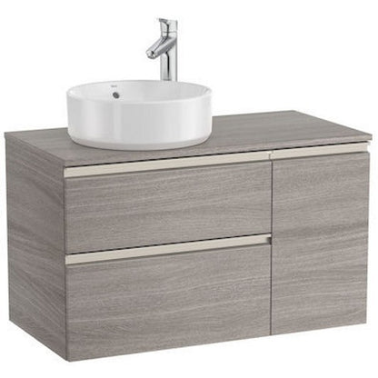 The Gap Masca lavoar baie suspendata cu 2 sertare si o usa, stanga 90x46xH54 cm, maro