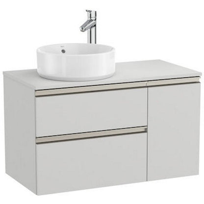 The Gap Masca lavoar baie suspendata cu 2 sertare si o usa, stanga 90x46xH54 cm, gri mat