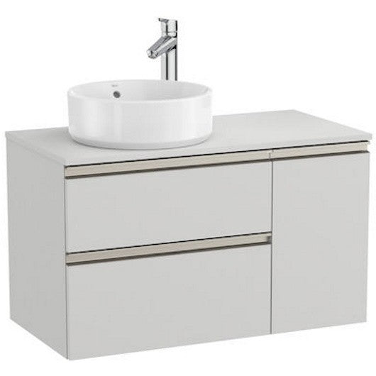 The Gap Masca lavoar baie suspendata cu 2 sertare si o usa, stanga 90x46xH54 cm, gri mat