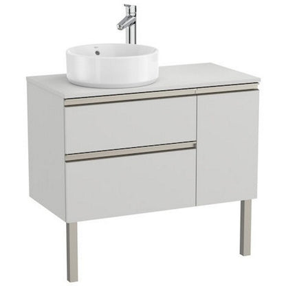 The Gap Masca lavoar baie suspendata cu 2 sertare si o usa, stanga 90x46xH54 cm, gri mat