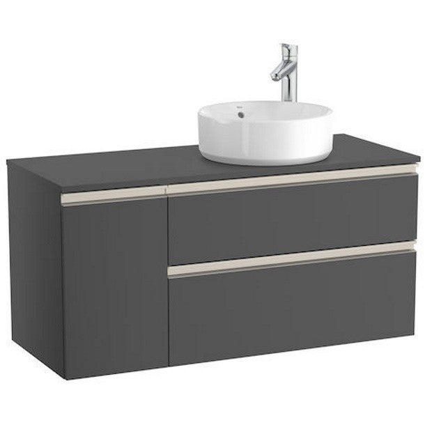 The Gap Masca lavoar baie suspendata cu 2 sertare si o usa, dreapta 110x46xH54 cm, antracit lucios