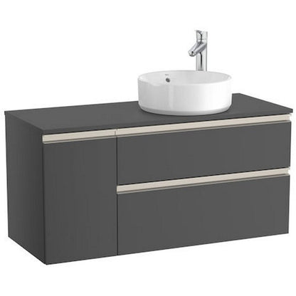 The Gap Masca lavoar baie suspendata cu 2 sertare si o usa, dreapta 110x46xH54 cm, antracit lucios