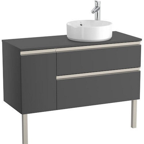 The Gap Masca lavoar baie suspendata cu 2 sertare si o usa, dreapta 110x46xH54 cm, antracit lucios