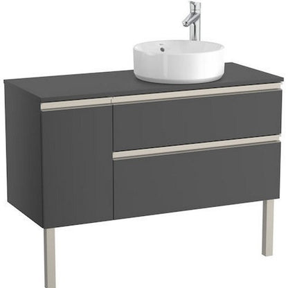 The Gap Masca lavoar baie suspendata cu 2 sertare si o usa, dreapta 110x46xH54 cm, antracit lucios