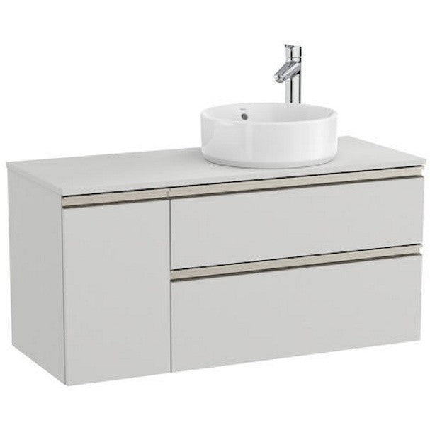 The Gap Masca lavoar baie suspendata cu 2 sertare si o usa, dreapta 110x46xH54 cm, gri mat