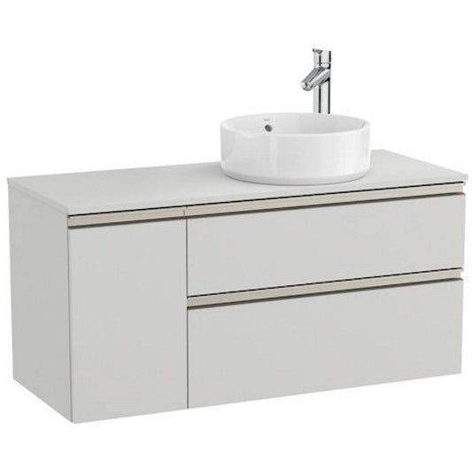 The Gap Masca lavoar baie suspendata cu 2 sertare si o usa, dreapta 110x46xH54 cm, gri mat