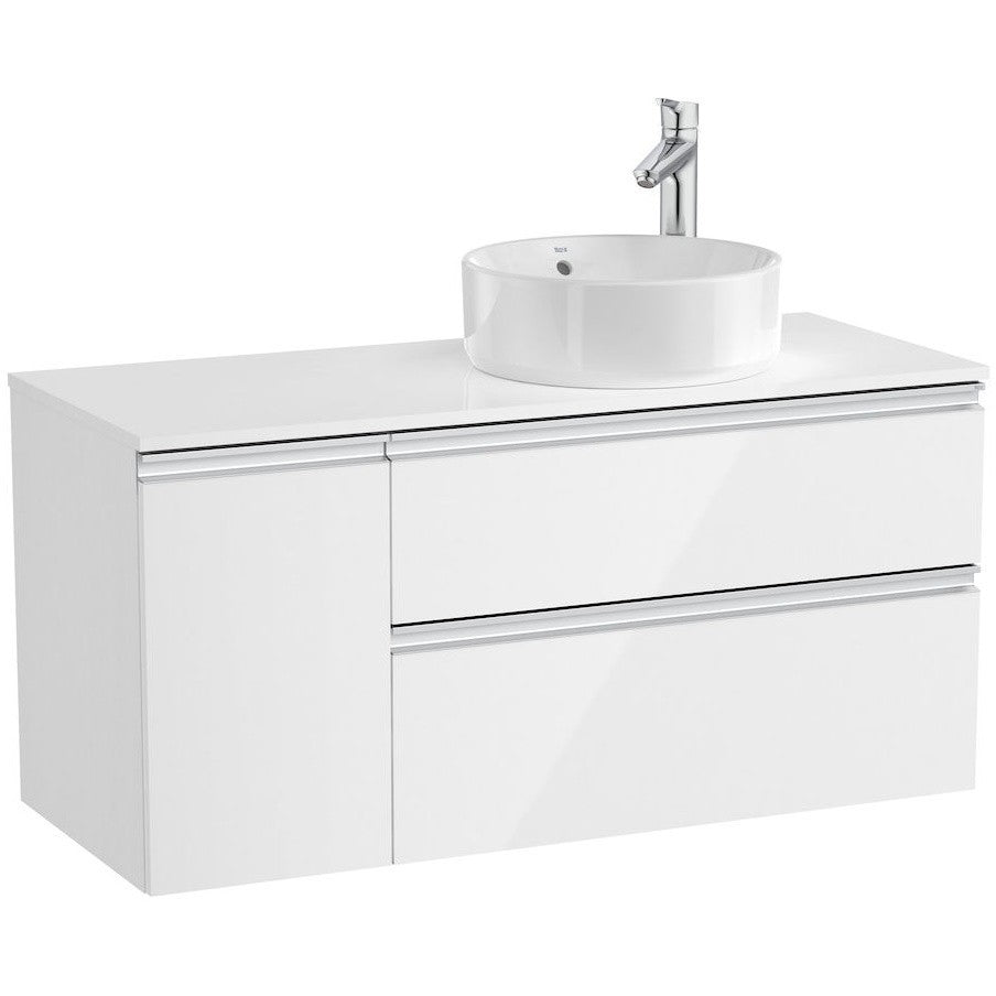 The Gap Masca lavoar baie suspendata cu 2 sertare si o usa, dreapta 110x46xH54 cm, alb lucios