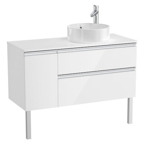 The Gap Masca lavoar baie suspendata cu 2 sertare si o usa, dreapta 110x46xH54 cm, alb lucios