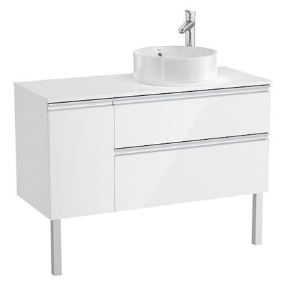 The Gap Masca lavoar baie suspendata cu 2 sertare si o usa, dreapta 110x46xH54 cm, alb lucios