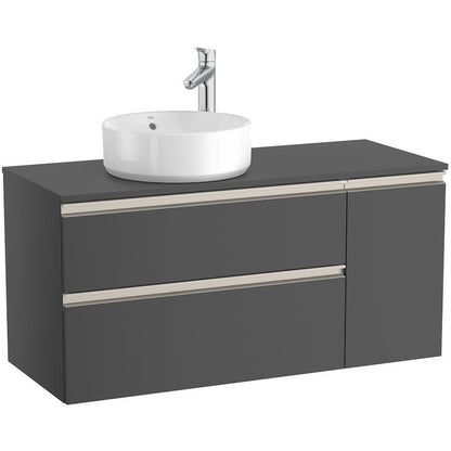 The Gap Masca lavoar baie suspendata cu 2 sertare si o usa, stanga 110x46xH54 cm, antracit lucios