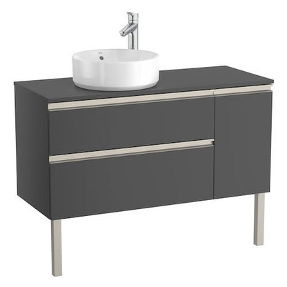 The Gap Masca lavoar baie suspendata cu 2 sertare si o usa, stanga 110x46xH54 cm, antracit lucios