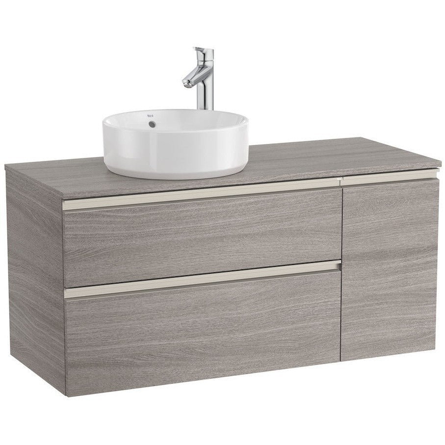 The Gap Masca lavoar baie suspendata cu 2 sertare si o usa, stanga 110x46xH54 cm, maro