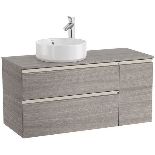 The Gap Masca lavoar baie suspendata cu 2 sertare si o usa, stanga 110x46xH54 cm, maro