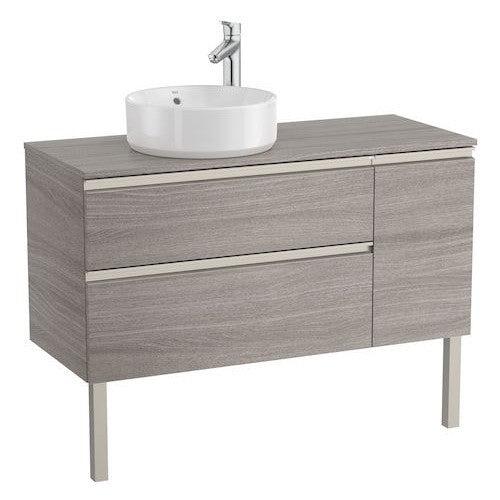 The Gap Masca lavoar baie suspendata cu 2 sertare si o usa, stanga 110x46xH54 cm, maro