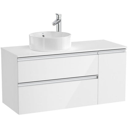 The Gap Masca lavoar baie suspendata cu 2 sertare si o usa, stanga 110x46xH54 cm, alb lucios