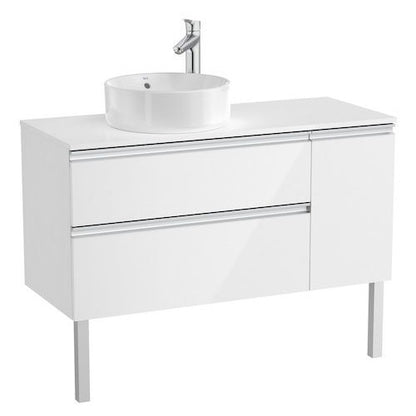 The Gap Masca lavoar baie suspendata cu 2 sertare si o usa, stanga 110x46xH54 cm, alb lucios