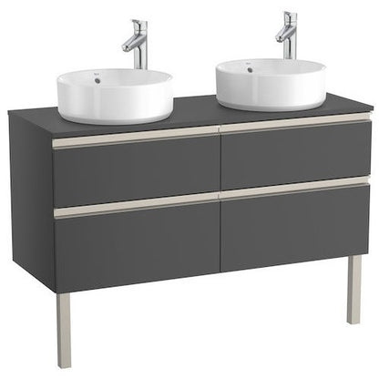 The Gap Masca lavoar baie suspendata cu 4 sertare 120x46xH54 cm, antracit lucios