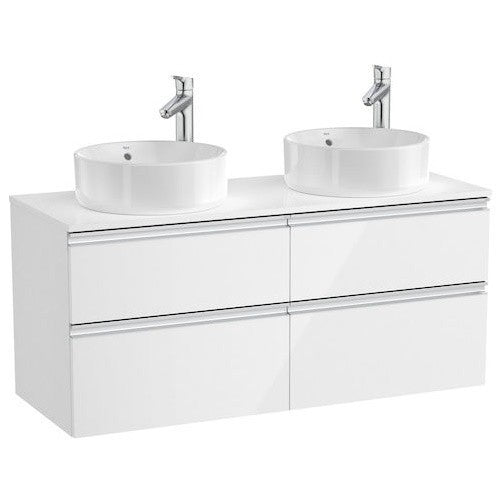 The Gap Masca lavoar baie suspendata cu 4 sertare 120x46xH54 cm, alb lucios