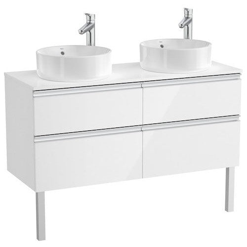 The Gap Masca lavoar baie suspendata cu 4 sertare 120x46xH54 cm, alb lucios