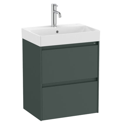 Ona Set mobilier baie (masca si lavoar)  50x36xH65 cm, verde mat