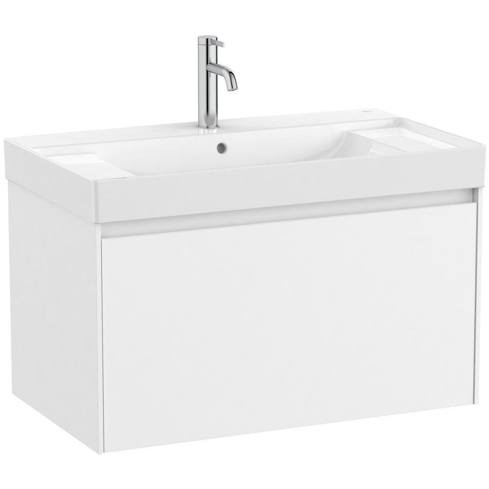 Ona Set mobilier baie (masca si lavoar)  80x46xH50 cm, alb mat