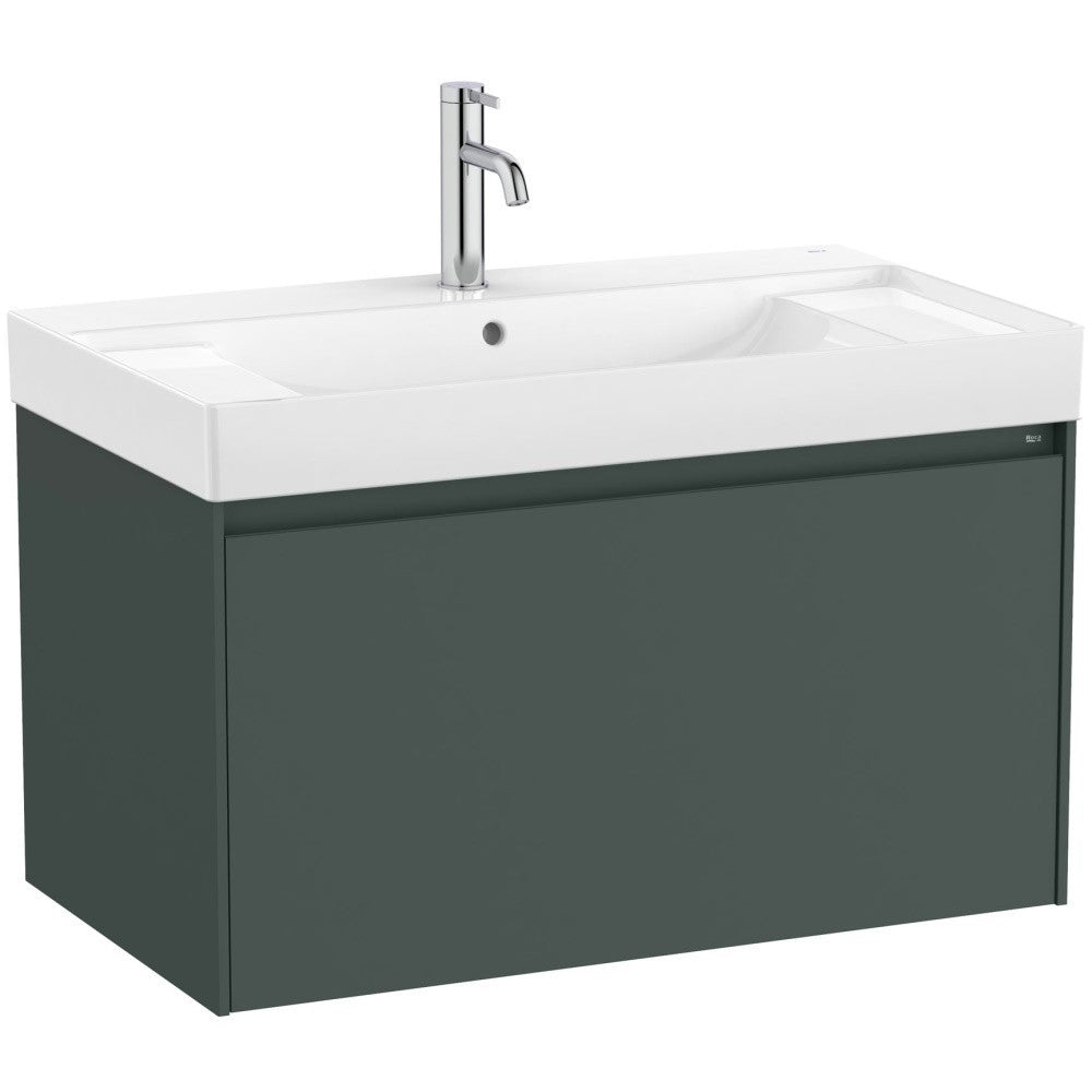 Ona Set mobilier baie (masca si lavoar)  80x46xH50 cm, verde mat