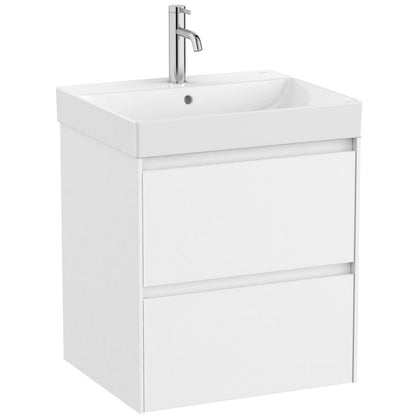 Ona Set mobilier baie (masca si lavoar)  55x46xH65 cm, alb mat