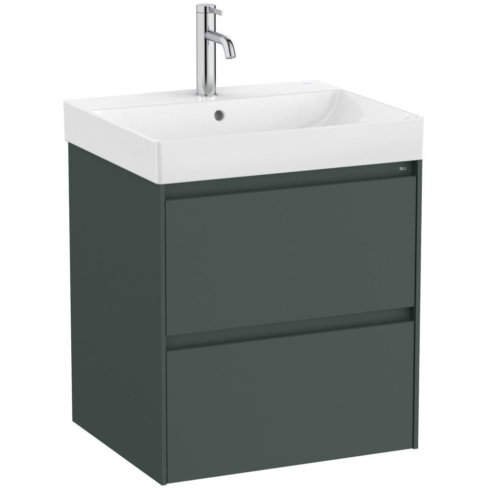 Ona Set mobilier baie (masca si lavoar)  55x46xH65 cm, verde mat