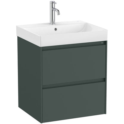 Ona Set mobilier baie (masca si lavoar)  55x46xH65 cm, verde mat