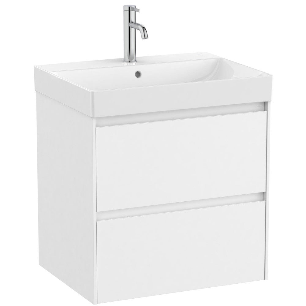 Ona Set mobilier baie (masca si lavoar)  60x46xH65 cm, alb mat