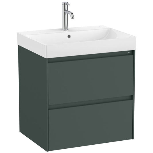 Ona Set mobilier baie (masca si lavoar)  60x46xH65 cm, verde mat