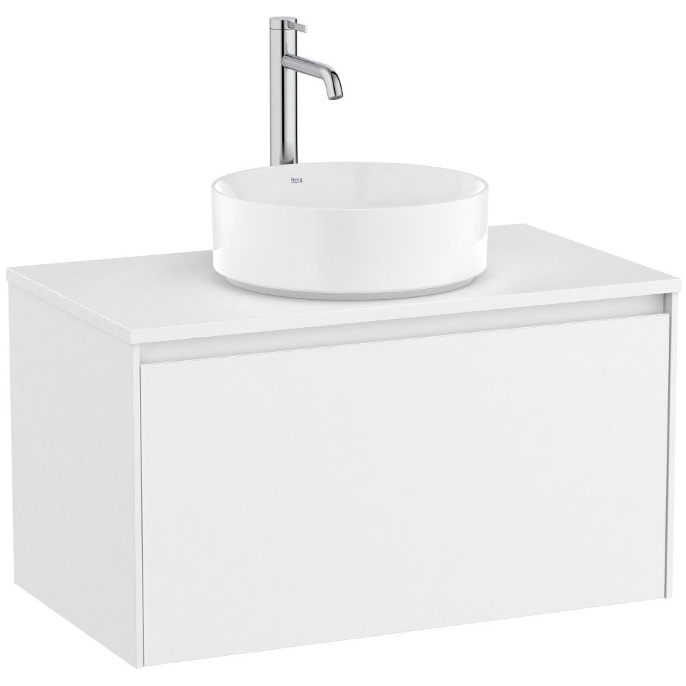 Ona  Masca lavoar baie cu blat si 1 sertar 79x46 cm, alb mat