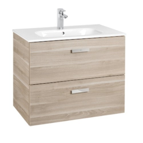 Victoria Set mobilier baie (masca si lavoar)  Basic Unik 70 cm, maro deschis (mesteacan)