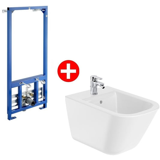 The Gap Square Set Bideu suspendat cu cadru montaj 35x54 cm