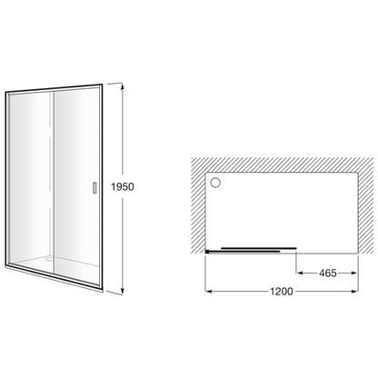 Victoria Usa dus glisanta  120xH195 cm, montaj in nisa