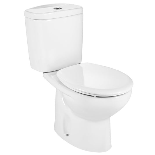 Victoria Set promo Vas WC pe pardoseala cu rezervor aparent si capac  36x67 cm evacuare verticala
