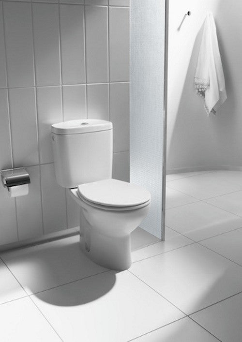 Victoria Set promo Vas WC pe pardoseala cu rezervor aparent si capac  36x67 cm evacuare verticala